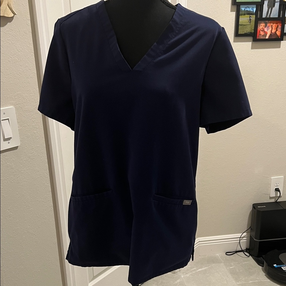 Figs Technical Collection Dark Blue Scrub Top